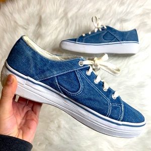 AdTec Women’s Denim Shoes Casual Blue Jean Sneakers Size 9